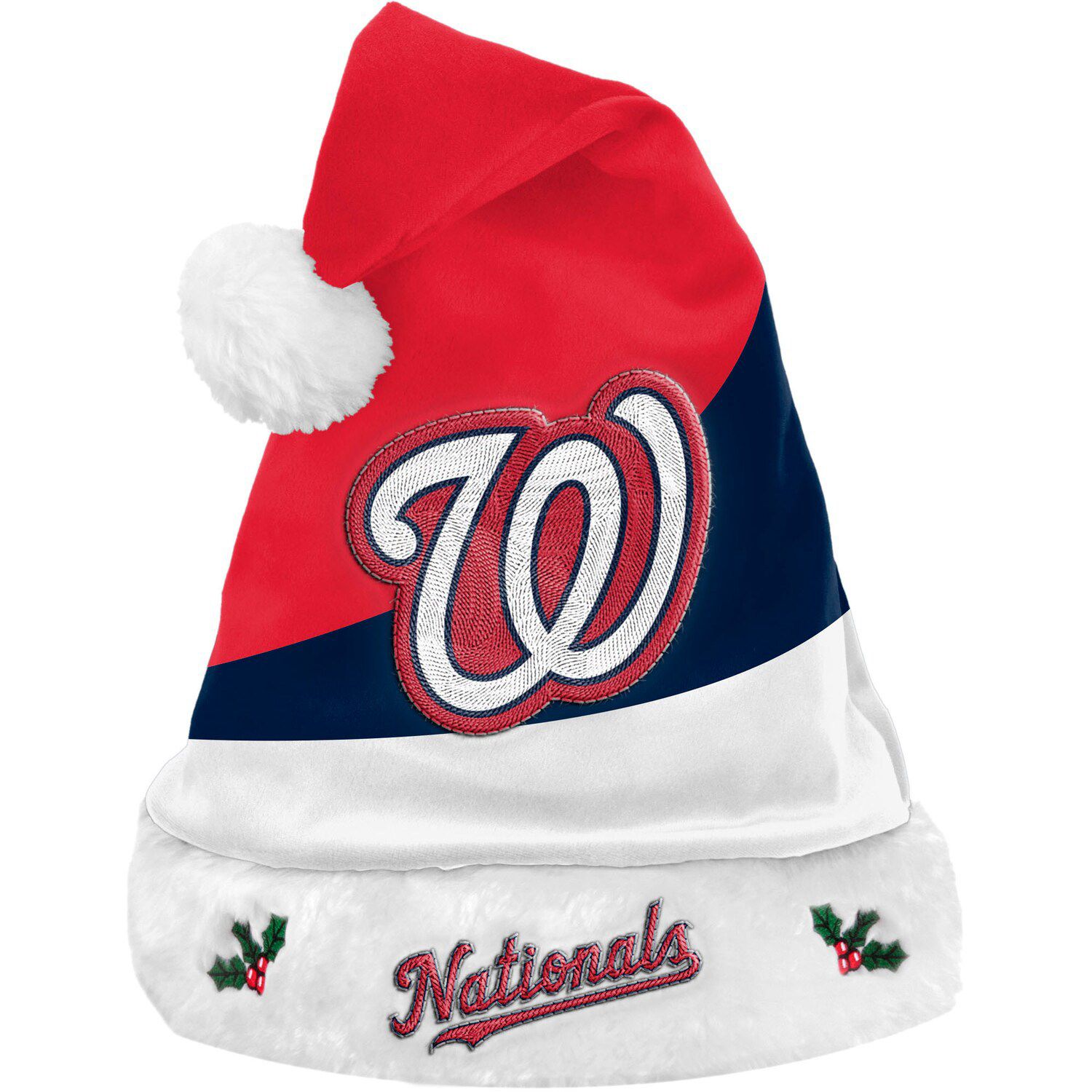 47 Brand Men's Red Washington Nationals State Line Cuffed Knit Hat with Pom