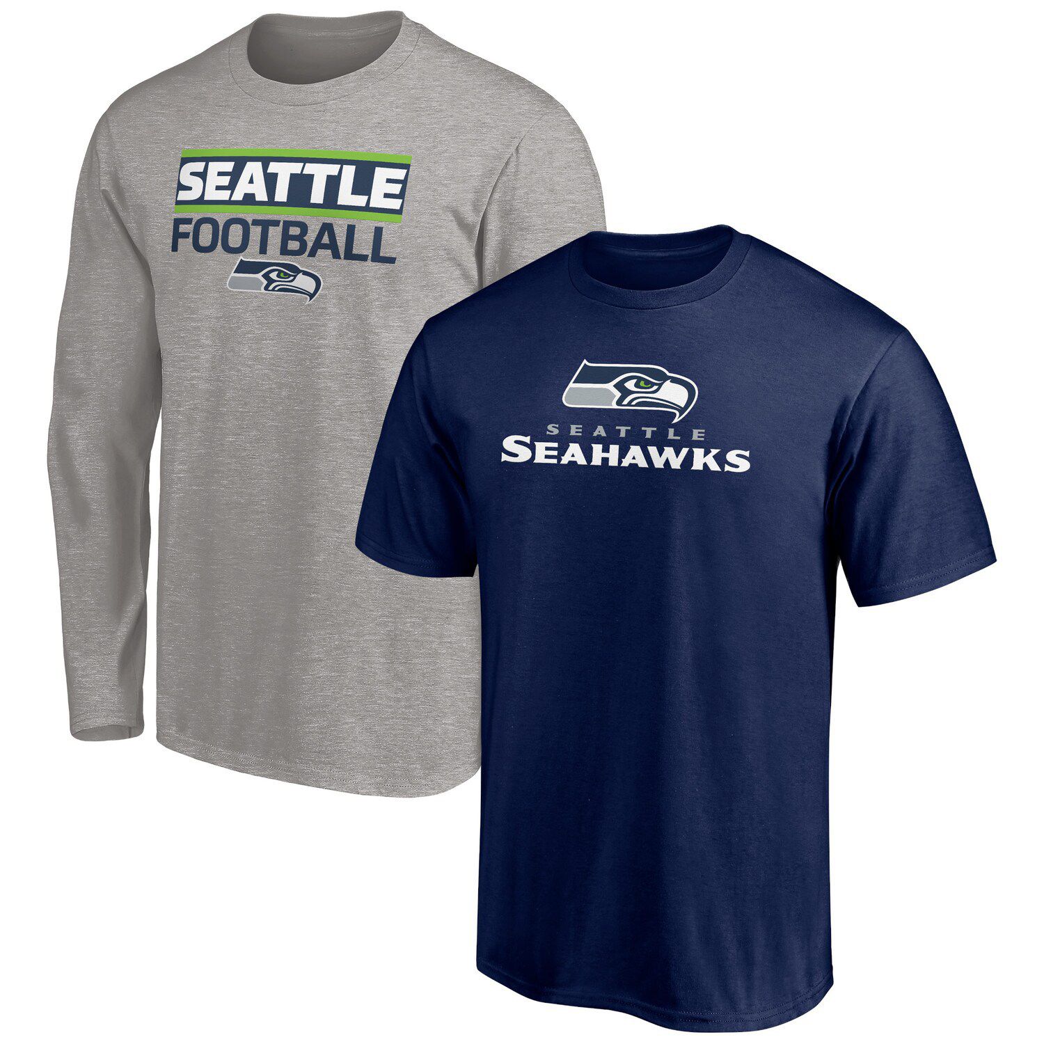 Seattle Seahawks Nike Logo Name Colorblock T-Shirt - Action Green / College  Navy - Mens