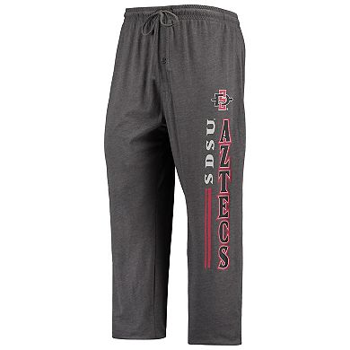 Men's Concepts Sport Heathered Charcoal/Cardinal San Diego State Aztecs Meter T-Shirt & Pants Sleep Set