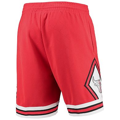 Men's Mitchell & Ness Red Chicago Bulls 1997 Hardwood Classics 75th Anniversary Swingman Shorts
