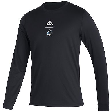 Men's adidas Black Minnesota United FC Club Long Sleeve T-Shirt