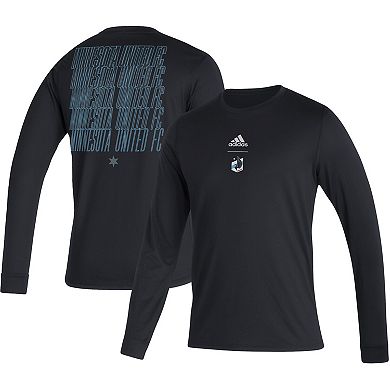 Men's adidas Black Minnesota United FC Club Long Sleeve T-Shirt