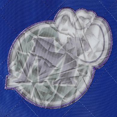 Men's Dallas Mavericks Blue Mitchell & Ness Hardwood Classics 75th Anniversary Authentic Warmup Full-Snap Jacket