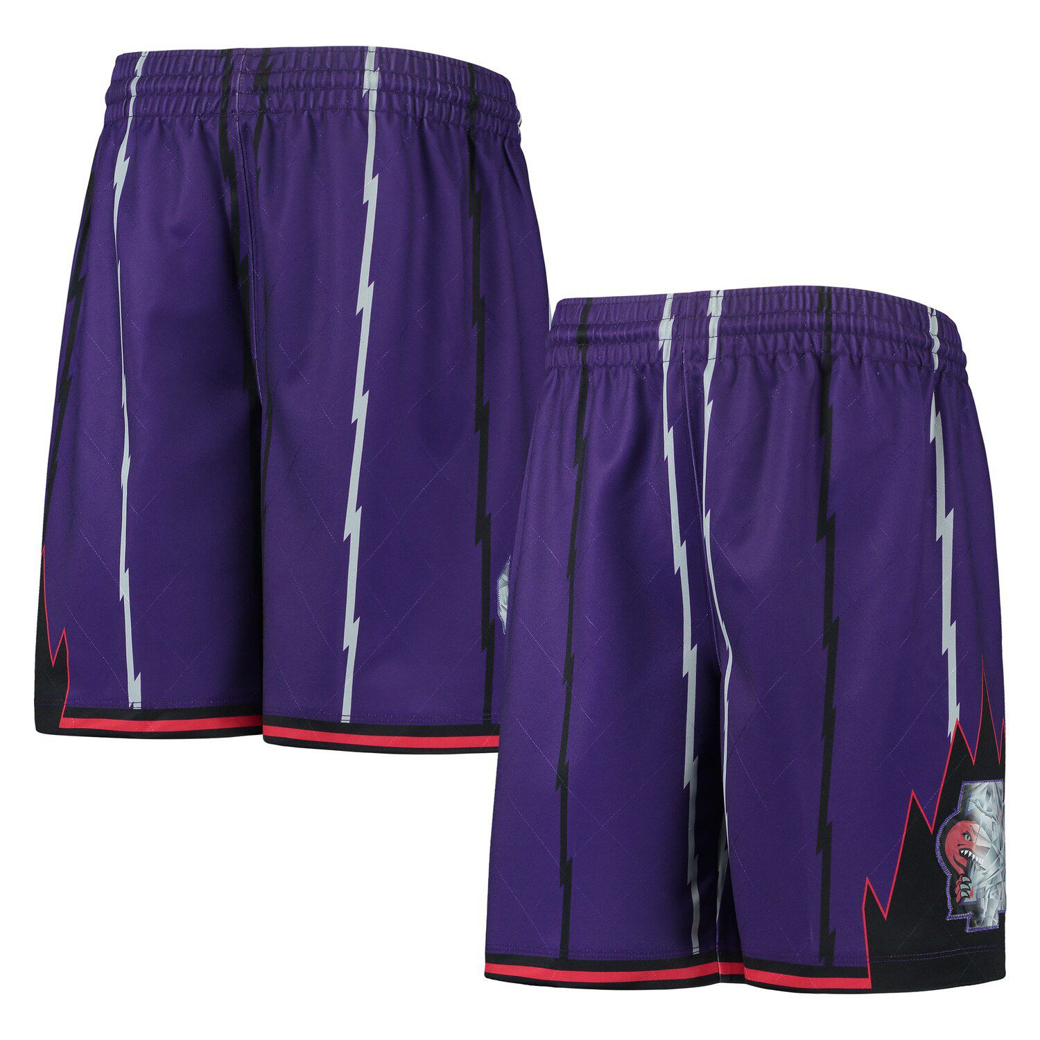 Mitchell & Ness Black And Purple Toronto Raptors Hardwood Classics Terry  Tie-dye Shorts in Blue for Men