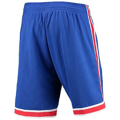 Men's Mitchell & Ness Blue New Jersey Nets 1993 Hardwood Classics 75th Anniversary Swingman Shorts
