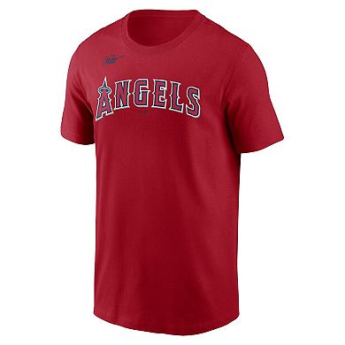 Men's Nike Bo Jackson Red California Angels Cooperstown Collection Name & Number T-Shirt