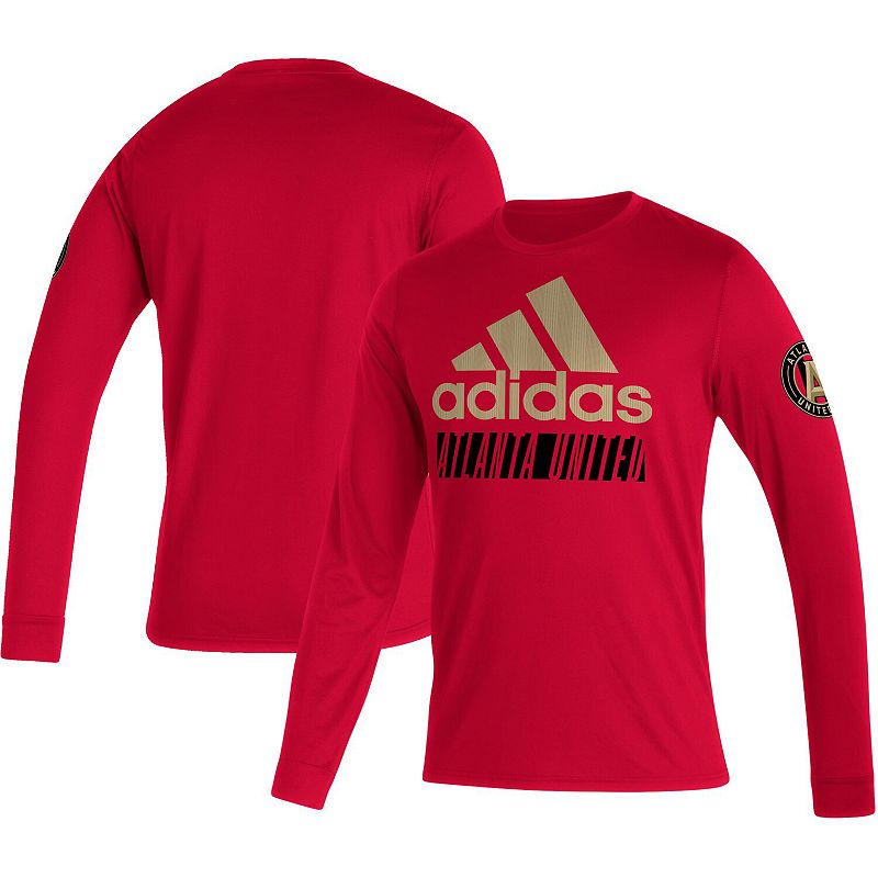 Mens adidas Red Atlanta United FC Vintage Performance Long Sleeve T-Shirt,