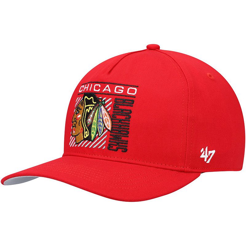 Mens 47 Red Chicago Blackhawks Reflex Hitch Snapback Hat