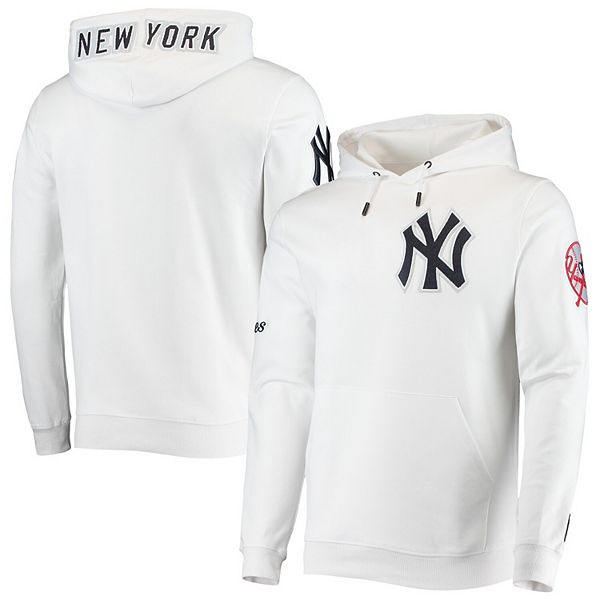 Men's Pro Standard White New York Yankees Logo Pullover Hoodie