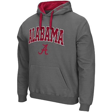 Men's Colosseum Charcoal Alabama Crimson Tide Big & Tall Arch & Logo 2.0 Pullover Hoodie