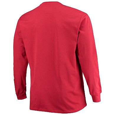 Men's Champion Cardinal USC Trojans Big & Tall 2-Hit Long Sleeve T-Shirt