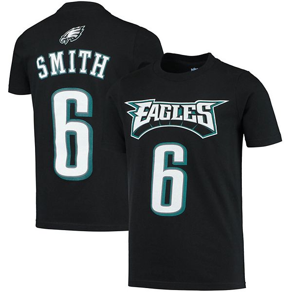 Youth DeVonta Smith Black Philadelphia Eagles Mainliner Player Name &  Number T-Shirt
