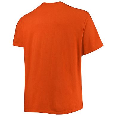 Men's Champion Orange Clemson Tigers Big & Tall Arch Over Wordmark T-Shirt