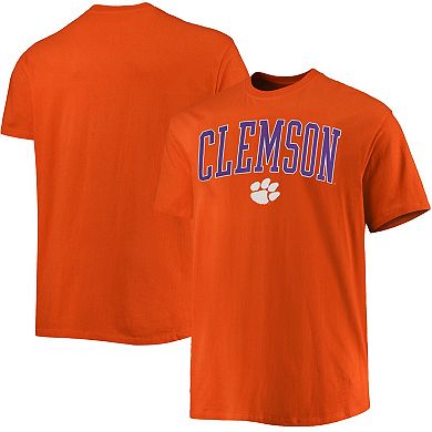 Men's Champion Orange Clemson Tigers Big & Tall Arch Over Wordmark T-Shirt