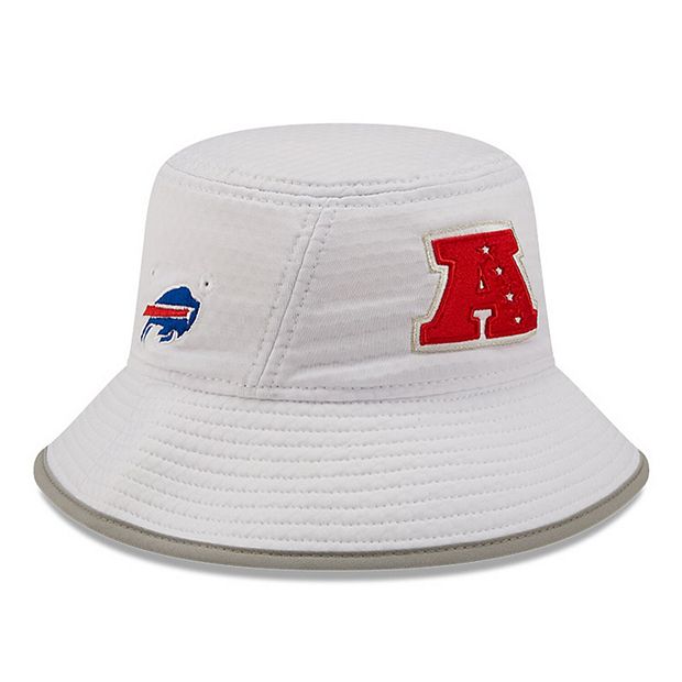 New Pro Hat Bowl Bucket Buffalo White Bills Men\'s Era AFC Logo