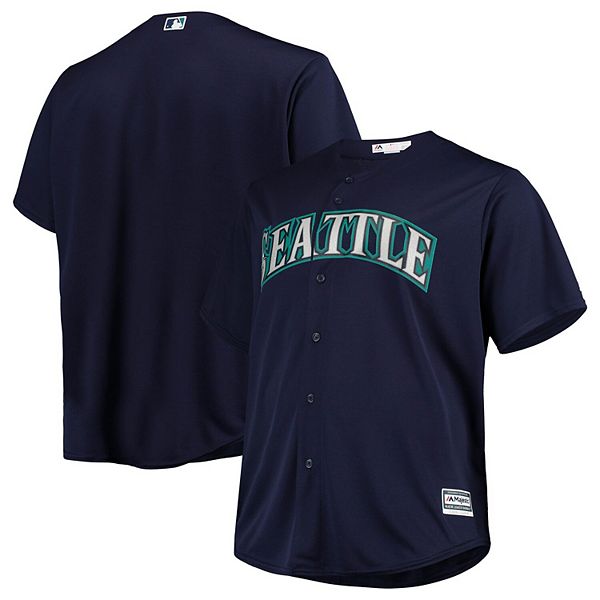 Men's Majestic Navy Seattle Mariners Alternate Official Cool Base Jersey