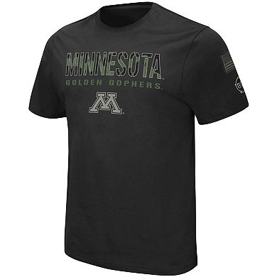 Men's Colosseum Black Minnesota Golden Gophers Big & Tall OHT Military Appreciation Informer T-Shirt