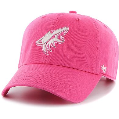 Men's '47 Pink Arizona Coyotes Clean Up Adjustable Hat