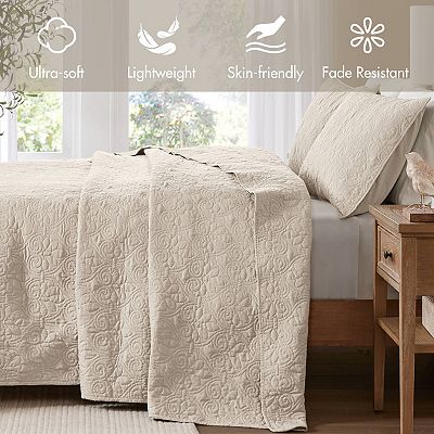 Madison Park Mansfield Reversible Antimicrobial Bedspread Set