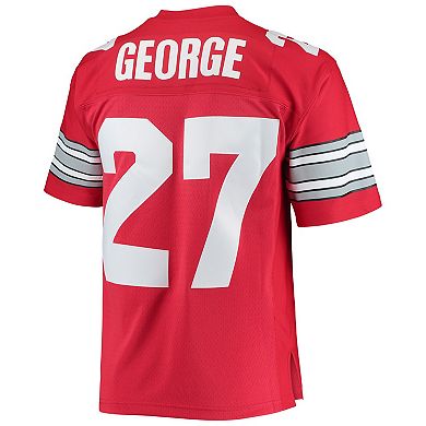 Men's Mitchell & Ness Eddie George Scarlet Ohio State Buckeyes 1995 Authentic Throwback Legacy Jersey