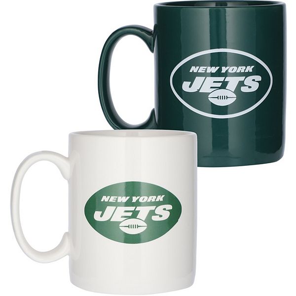 New York Jets Home and Away Two-Piece 15oz. Team Color Mug Set