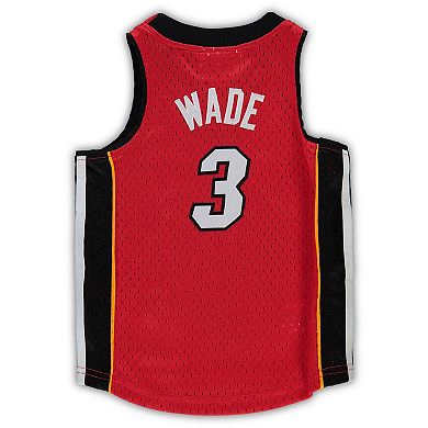 Infant Mitchell & Ness Dwyane Wade Red Miami Heat 2005-06 Hardwood Classics Player Jersey