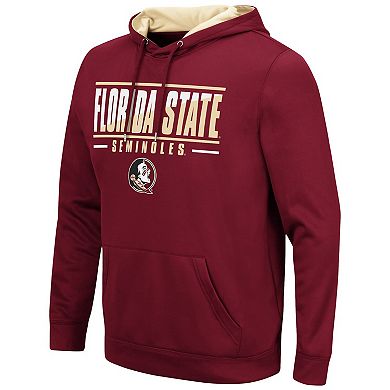 Men's Colosseum Garnet Florida State Seminoles Slash Stack 2.0 Pullover Hoodie