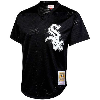 Men's Mitchell & Ness Bo Jackson Black Chicago White Sox Cooperstown Collection Big & Tall Mesh Batting Practice Jersey
