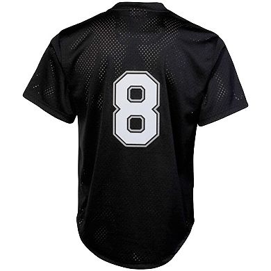 Men's Mitchell & Ness Bo Jackson Black Chicago White Sox Cooperstown Collection Big & Tall Mesh Batting Practice Jersey