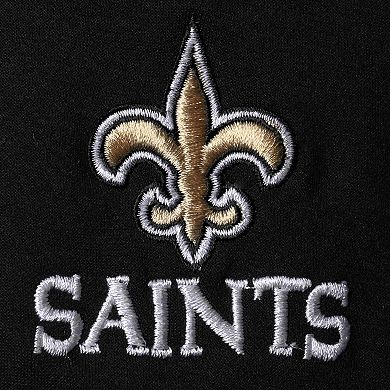 Men's Dunbrooke Black New Orleans Saints Shag Tri-Blend Full-Zip Raglan Hoodie