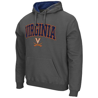 Men's Colosseum Charcoal Virginia Cavaliers Arch & Logo 3.0 Pullover Hoodie
