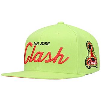 Men's Mitchell & Ness Orange/ San Jose Earthquakes Historic Logo Since '96 Foundation Script Snapback Hat