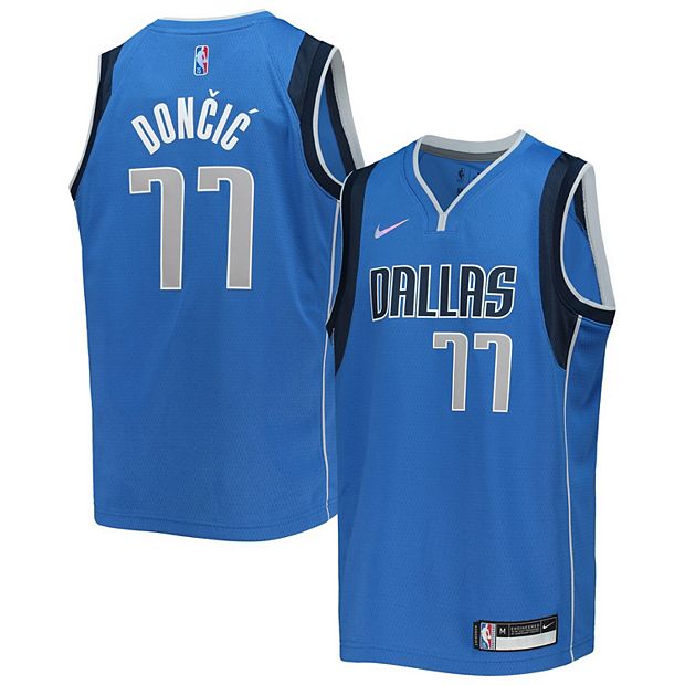 Men's Dallas Mavericks Luka Doncic Nike Blue 2021/22 Diamond Swingman Jersey  - Icon Edition