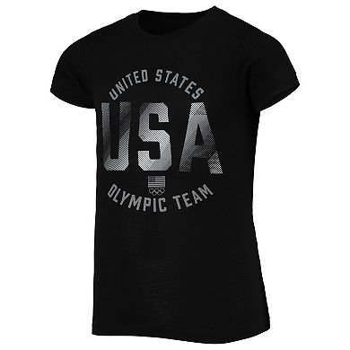 Girls Youth Black Team USA Each Athlete Is Unique T-Shirt