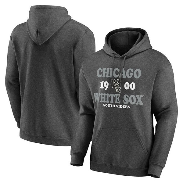 Women's Fanatics Branded Heather Charcoal/Gray Chicago White Sox City Ties Hoodie Full-Zip Sweatshirt