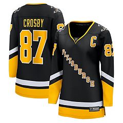 Men's Pittsburgh Penguins Sidney Crosby Fanatics Branded White Captain Away  Premier Breakaway Player Jersey