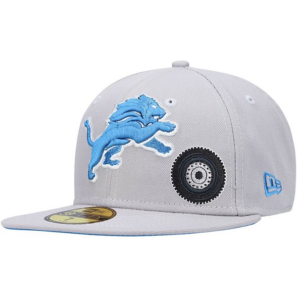 Men's New Era Gray Detroit Lions City Describe 59FIFTY Fitted Hat