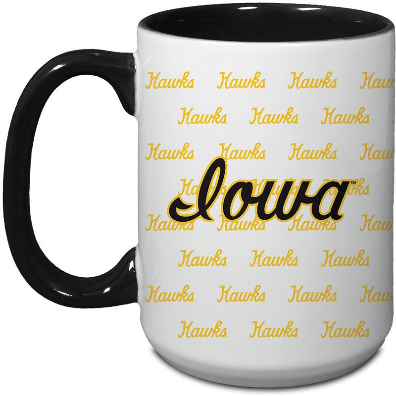 Iowa Hawkeyes 15oz. Vintage Repeat Java Mug, Team