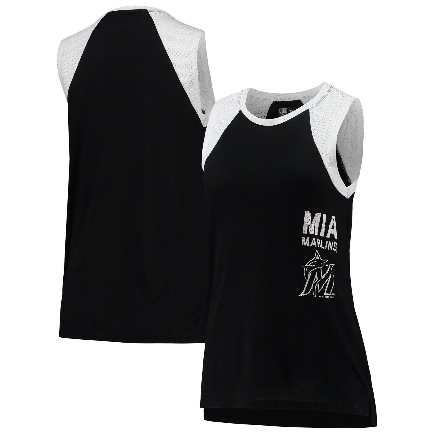 Girls Youth White/Black Miami Marlins As If Cropped Boxy T-Shirt