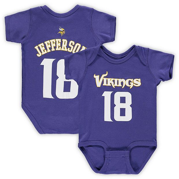 Newborn Infant Justin Jefferson Purple Minnesota Vikings