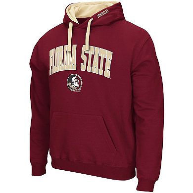 Men's Colosseum Garnet Florida State Seminoles Big & Tall Arch & Logo 2.0 Pullover Hoodie