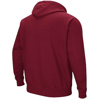 Men's Colosseum Garnet Florida State Seminoles Big & Tall Arch & Logo 2.0 Pullover Hoodie