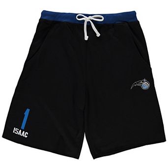 Men's Jonathan Isaac Black Orlando Magic Big & Tall French Terry Name & Number Shorts