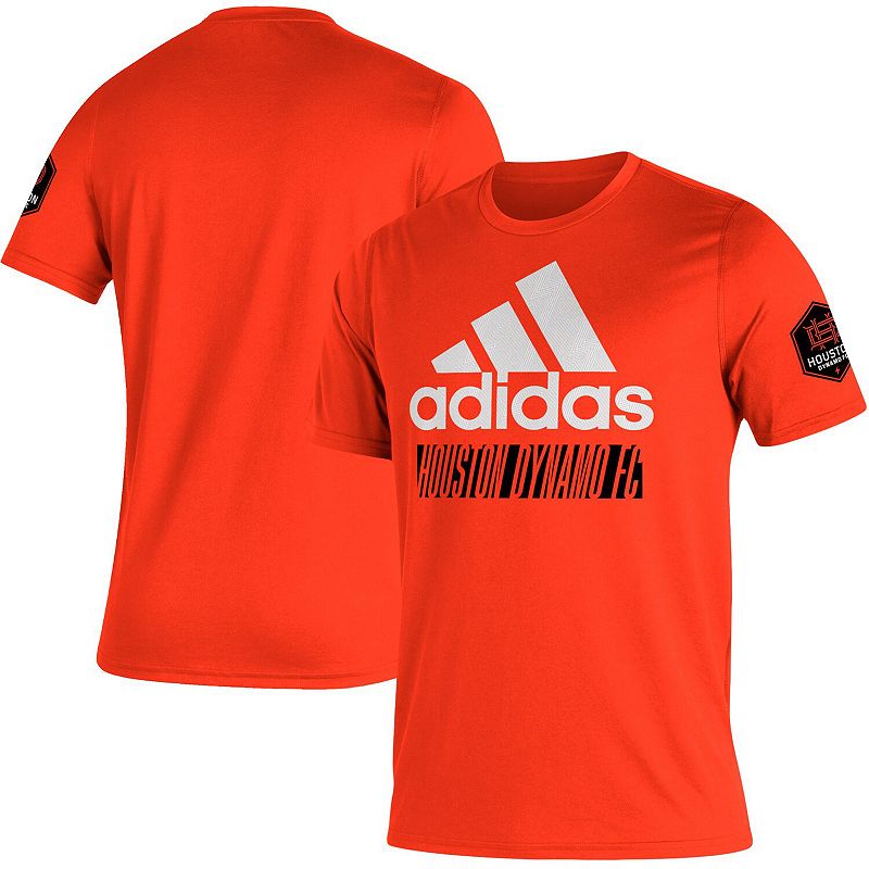 Mens adidas Orange Houston Dynamo FC Creator Vintage T-Shirt, Size: Medium