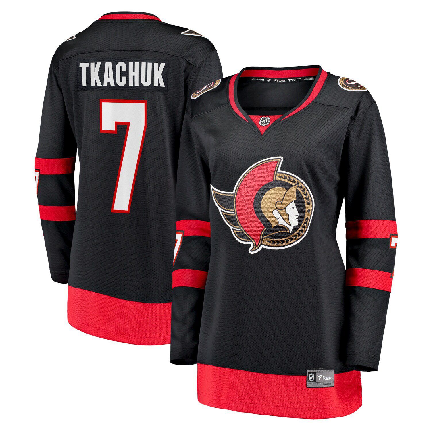 Outerstuff Brady Tkachuk Ottawa Senators Youth 2020/21 Home Replica Player Jersey - Black