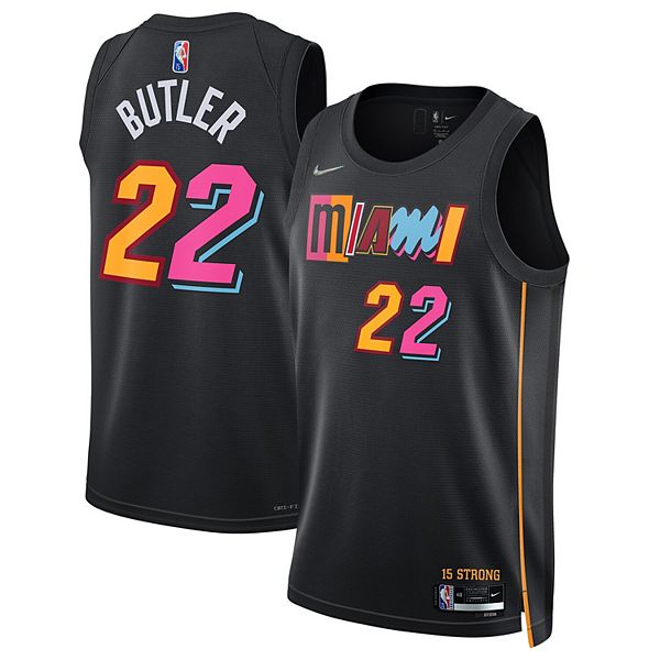 Men's Nike Jimmy Butler Black Miami Heat 2021/22 Swingman Jersey