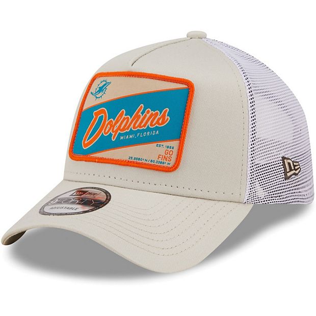 Miami Dolphins New Era Vintage Logo Circle 9twenty Adjustable Snapback Hat