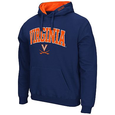 Men's Colosseum Navy Virginia Cavaliers Arch & Logo 3.0 Pullover Hoodie