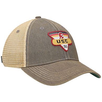Men's Gray USC Trojans Legacy Point Old Favorite Trucker Snapback Hat