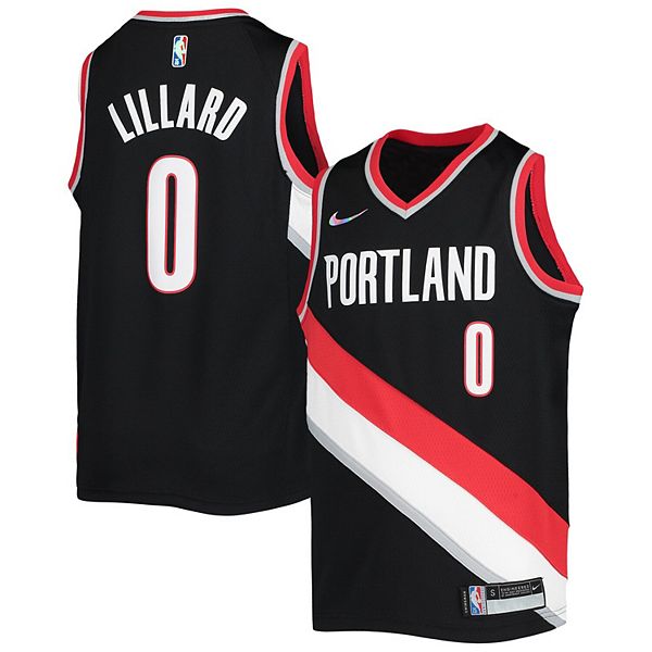 Youth Nike Damian Lillard Black Portland Trail Blazers 2021/22 Swingman  Jersey - City Edition
